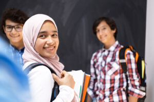 Unga arabiska studenter.