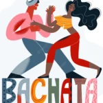 Illustration där en man och kvinna dansar bachata.